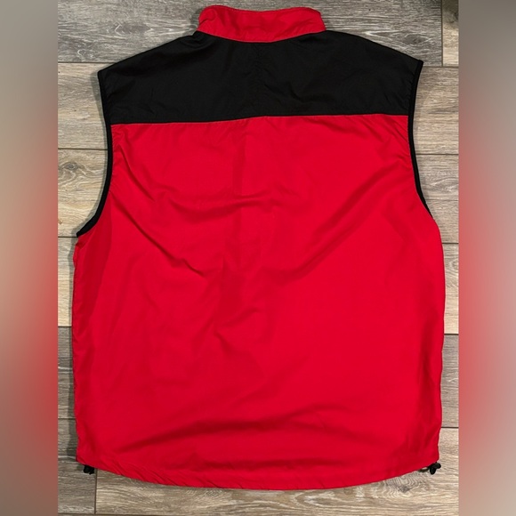 The North Face Mens Full Zip Vest Red Black Windbreaker Logo - Extra Large - Picture 2 of 4